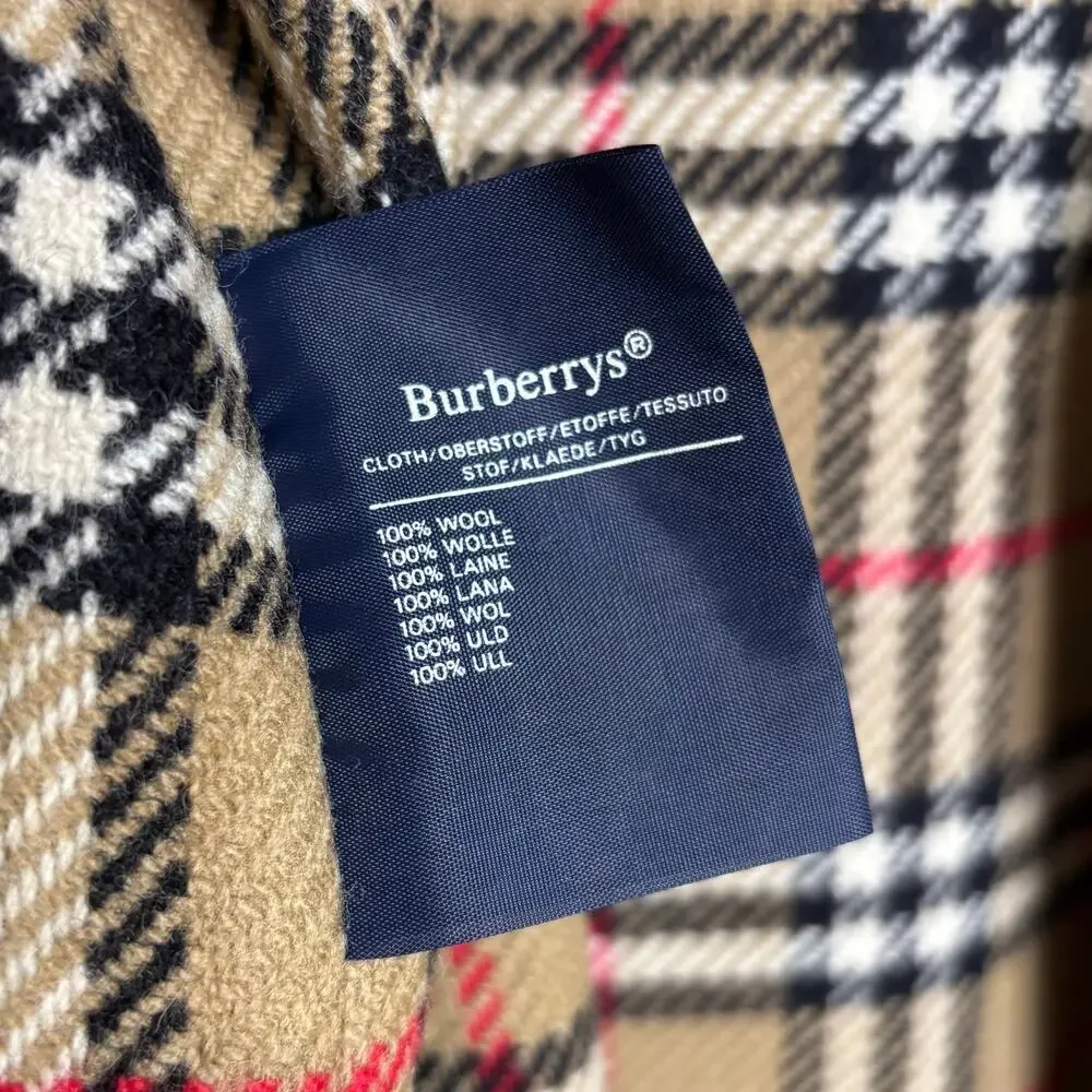 Burberry Belted Trench Coat with Plaid 100% Wool Lining & Collar in Honey - Picture 14 of 16